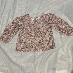 Mabel + Honey Girls Floral Puff Sleeve Top size 4t
